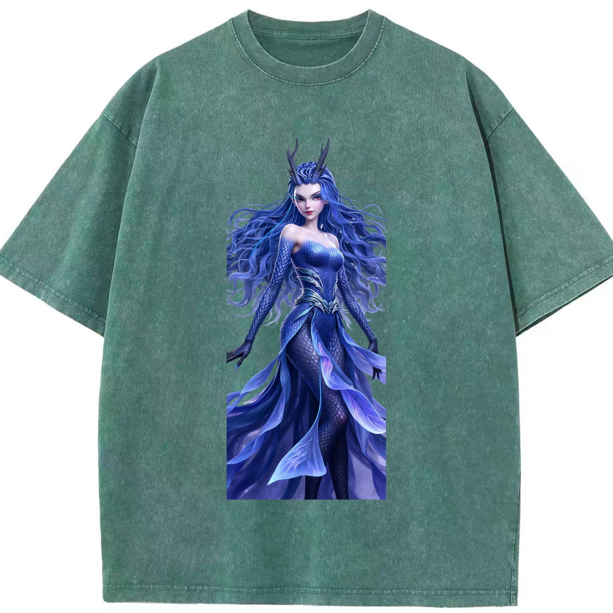 （画像用） Ne Zha 2 ナタ 魔童の大暴れ 綿100% ヴィンテージ風 半袖Tシャツ（フロントプリント）